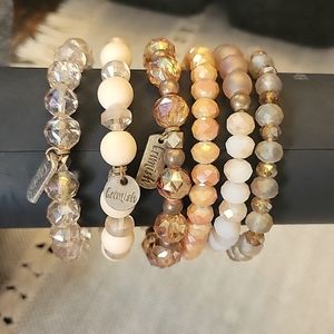 6 stretch bracelets